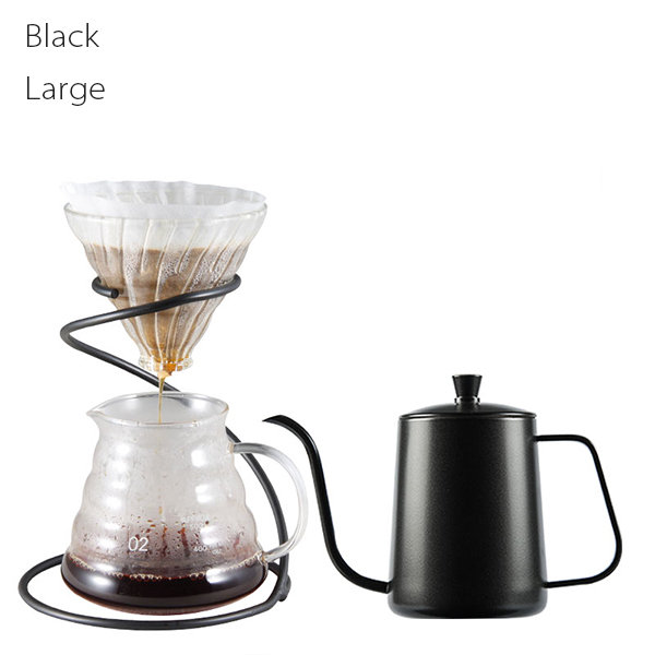 Hand Drip Coffee Pot Set - Clay - White - Black - ApolloBox