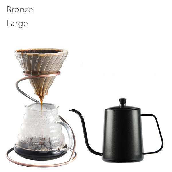 asobu Insulated Pour over Coffee Maker Bronze Coffee Bronze Silver