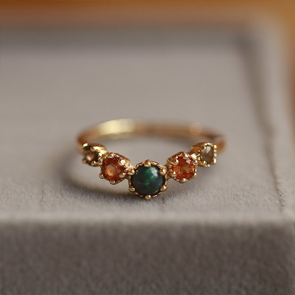 Adjustable 3 Stone Ring from Apollo Box