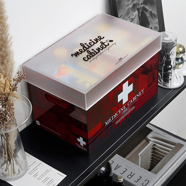 Medicine Box Home First Aid Box Storage Box 2 Tier Portable Medicine Cabinet  With Mini Medicine Box