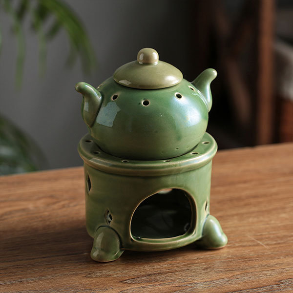 Wax Burner With Removable Lid In Gift Box Quirky Teapot Oil 