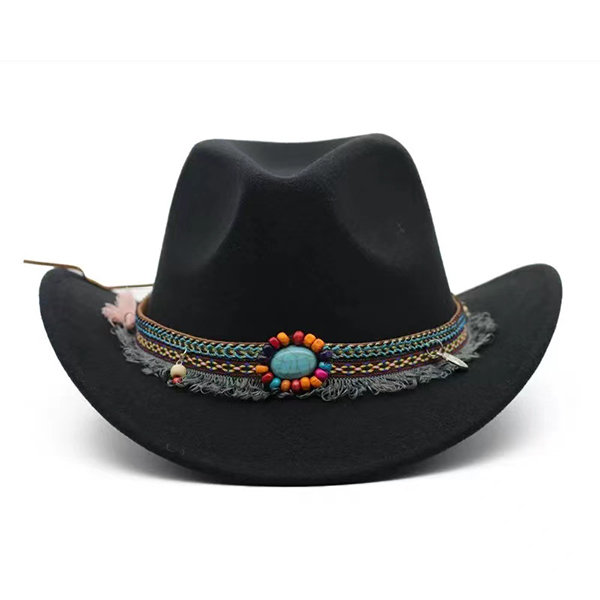 Western Cowboy Hat - Red - Black - 4 Colors - ApolloBox