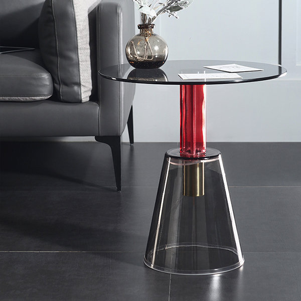 Minimalist Glass Side Table Apollobox, Twist Glass Coffee Table