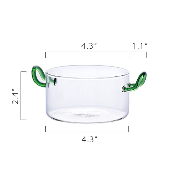 Glass Cooking Pot - With Handles - Safe for Fire - ApolloBox