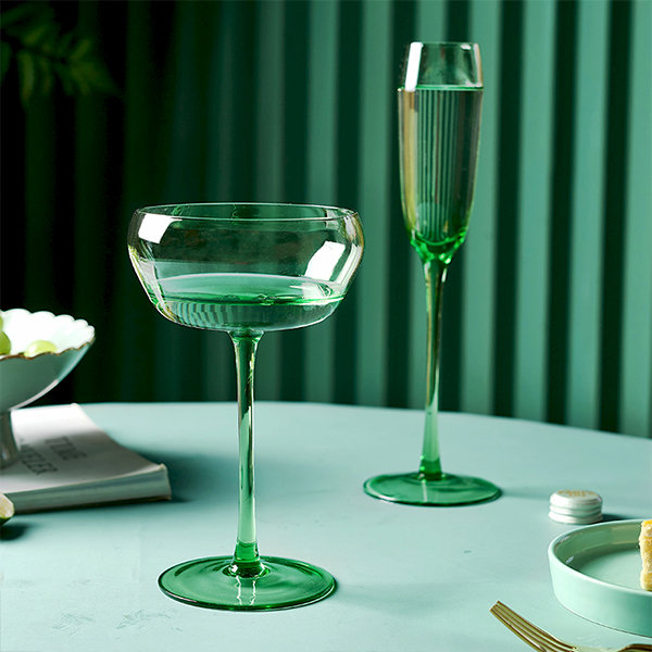 Niche Design Crystal Glass Wine Glass Fruit Green Champagne Glass