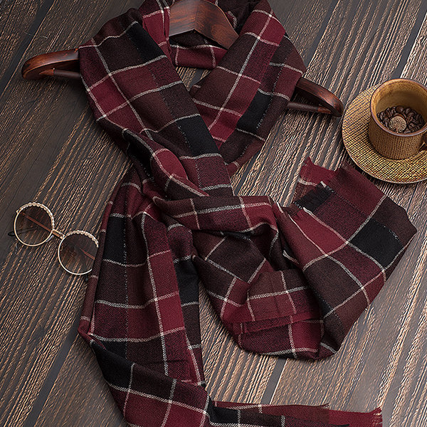 CLASSIC PLAID SCARF BLACK