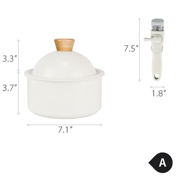 White Ceramic Cooking Pot - ApolloBox