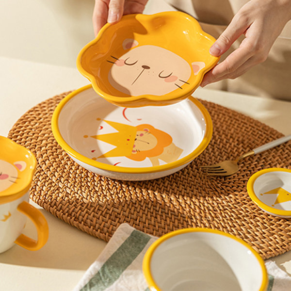 Cute Lion Ceramic Tableware - ApolloBox