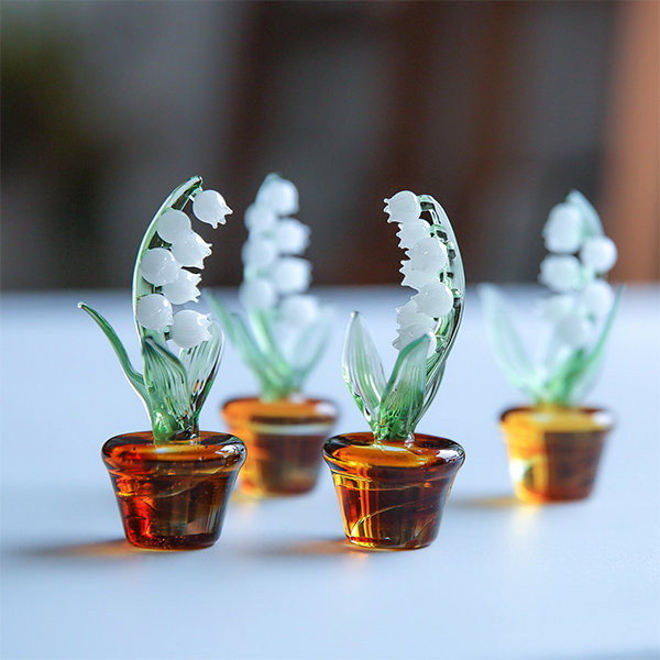 Lily of the Valley Glass Decor - Petite and Perfect