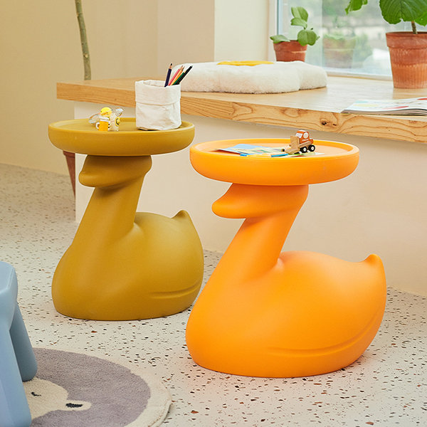 Adorable Sitting Man Resin Table - Yellow - Orange - ApolloBox