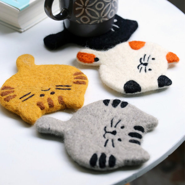 Seasonal Cat Coasters