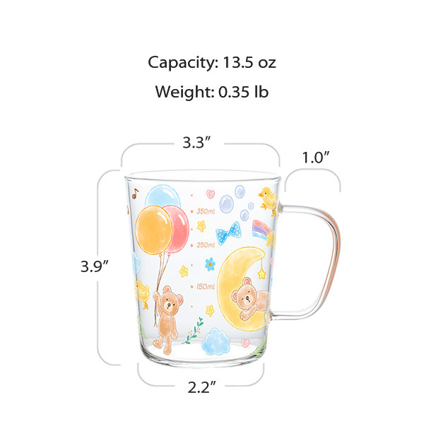 Cute Farm Themed Glass Mug - ApolloBox