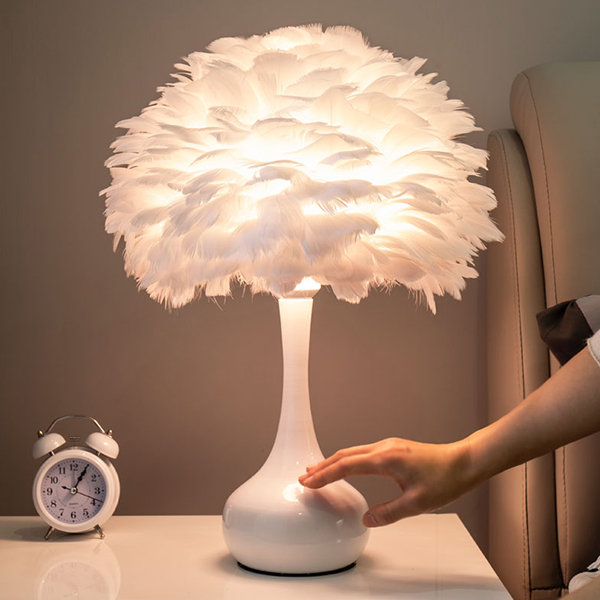 Creative Feather Table Lamp - White - Pink - 3 Colors 