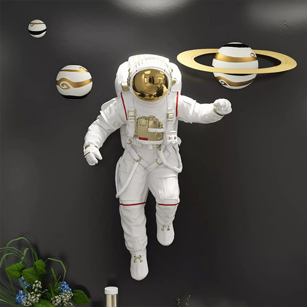 Space Themed Wall Decor - Fiberglass - Resin - Astronaut and Planet from  Apollo Box