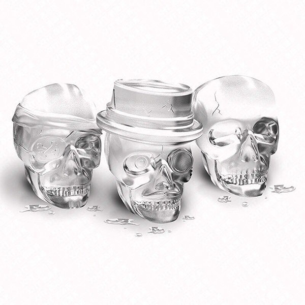  Silicone Skull Ice Cube Mold, 3D Shaped Design for