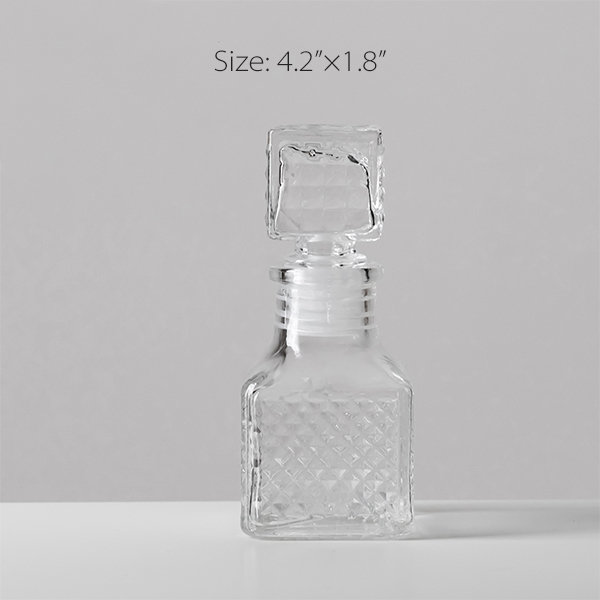 Glass Perfume Bottles - Embossed Design - Transparent - ApolloBox