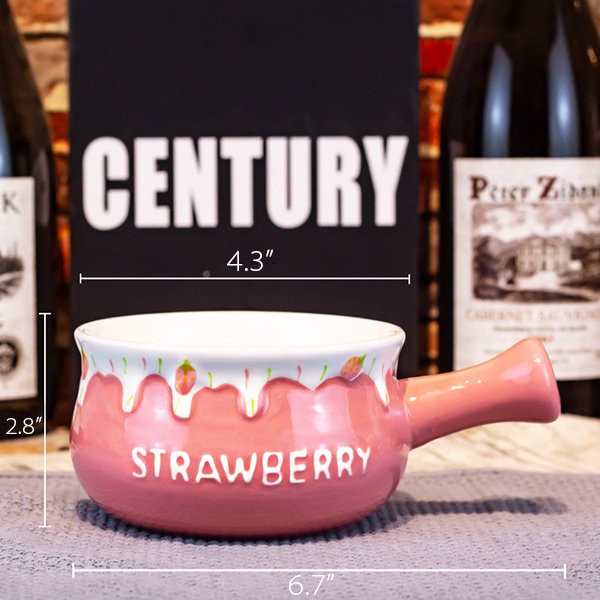 Pretty Strawberry Themed Ceramic Bowl - ApolloBox