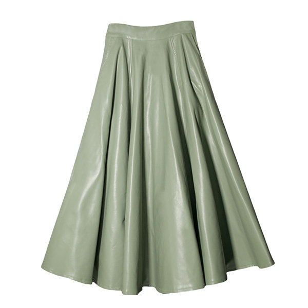 French Vintage Skirt - PU Leather - ApolloBox