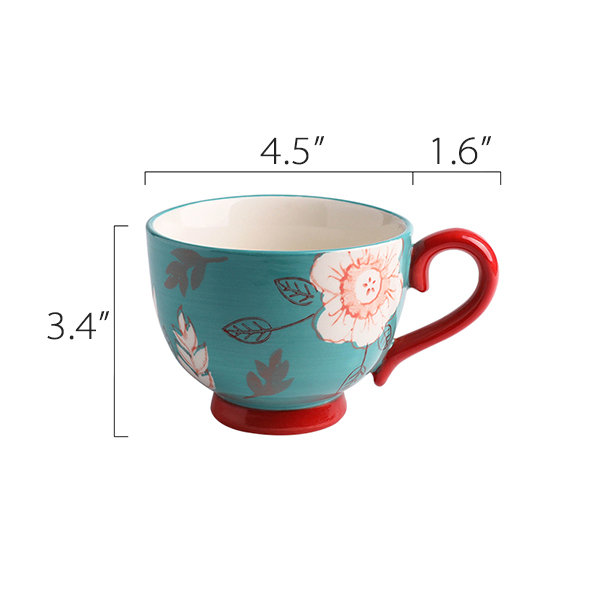 Beautiful Floral Ceramic Mug - ApolloBox