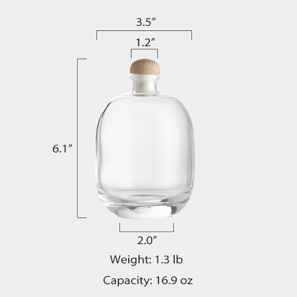 Glass Perfume Bottles - Embossed Design - Transparent from Apollo Box