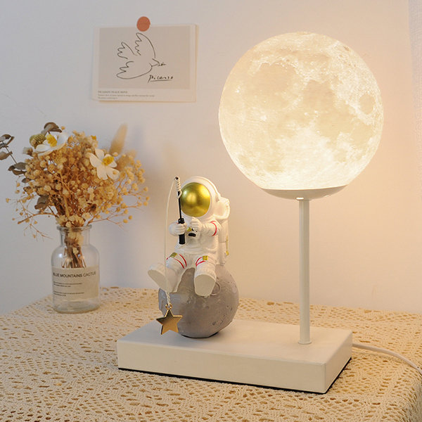 Moon Lamp - Resin - Unique Texture on Moon Surface from Apollo Box