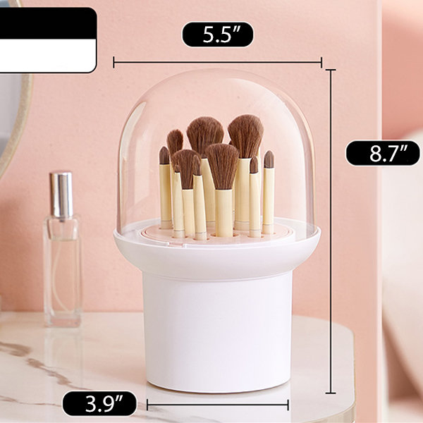 Glass Makeup Brush Holder - Transparent - Amber - 3 Colors from Apollo Box
