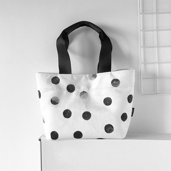 Black and white discount polka dot handbag