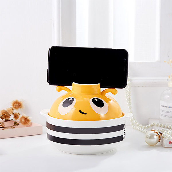 Cute Bee Bowl With Lid - ApolloBox