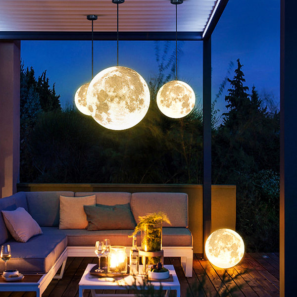Moon Lamp - Resin Fiberglass 2 Sizes - Outdoor Garden -
