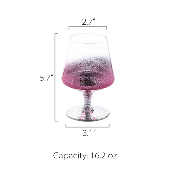 Cameo Sparkling Pink Wine Glass