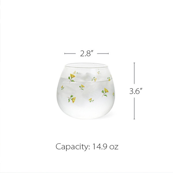 Floral Tumbler Glass