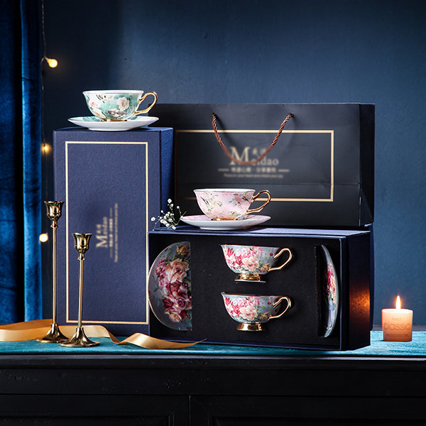 European Tea Cup Set - Luxury Porcelain with Nordic Design