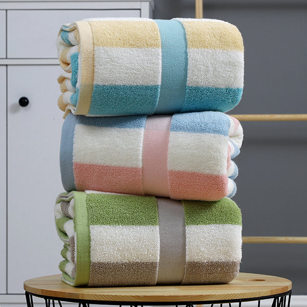 Striped Cotton Bath Towel Sets