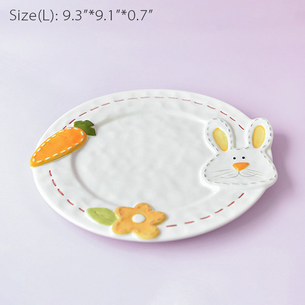 Cute Rabbit Ceramic Plate from Apollo Box