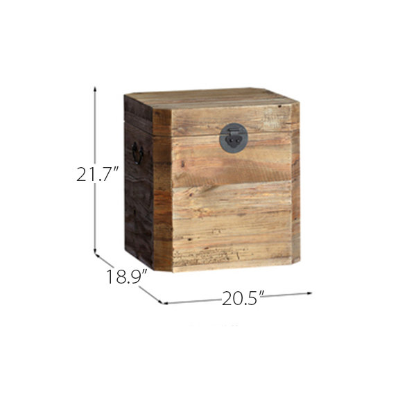 Natural Pine Wood Side Table - Pine Wood - 2 Sizes