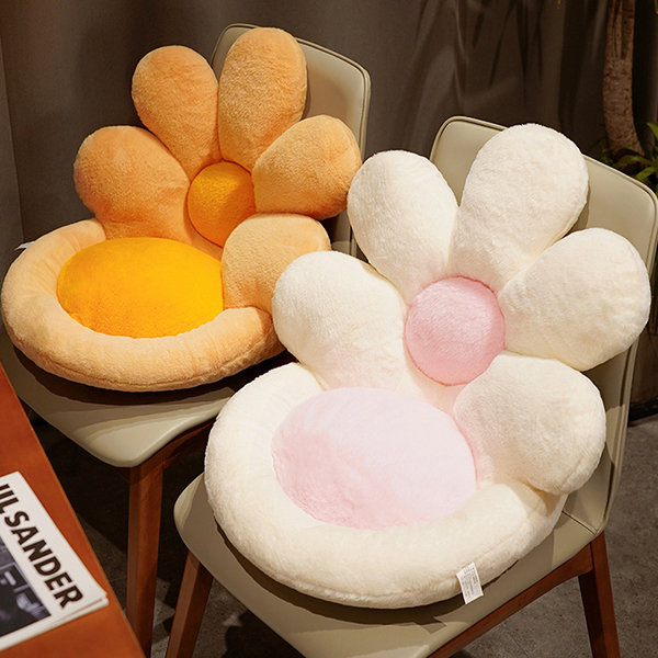 Kawaii Flower Cushion Stuffed Backrest Pillow for Bedroom Cute Chair Cushion  Cozy Seat Pad Back Pillow Kids Birthday Gifts
