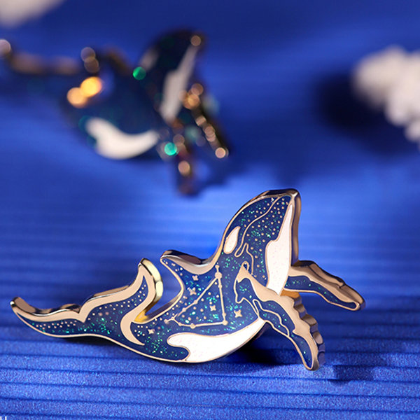 Cosmic Whales' Whale Brooch Pins