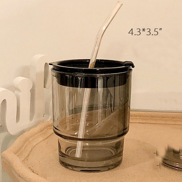 Glass Cup with Silicone Straw from Apollo Box