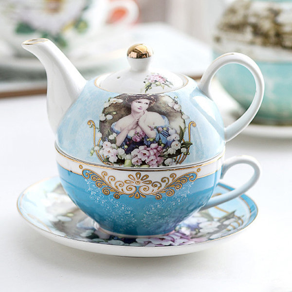 Floral Or Bird Tea Set from Apollo Box