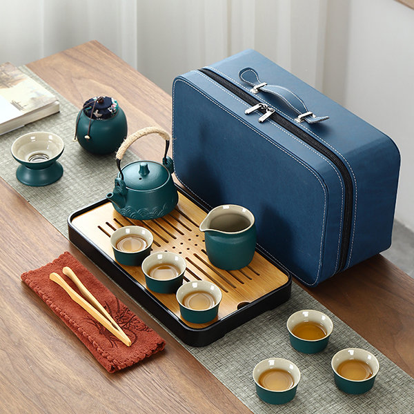 Japanese Style Modern Tea Set With Tray - Our Dining Table