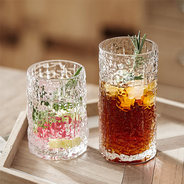 Stylish Glass Cup - Textured Design - 8 Styles Available from Apollo Box