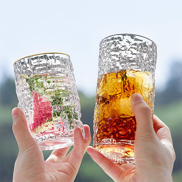 Absolutely Price to value Stylish Glass Cup - Textured Design - 8 Styles  Available from Apollo Box, textured glass cups