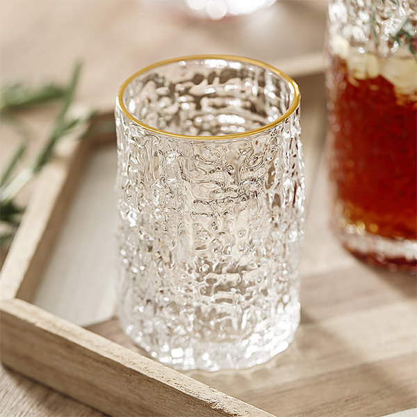 Stylish Glass Cup - Textured Design - 8 Styles Available from Apollo Box