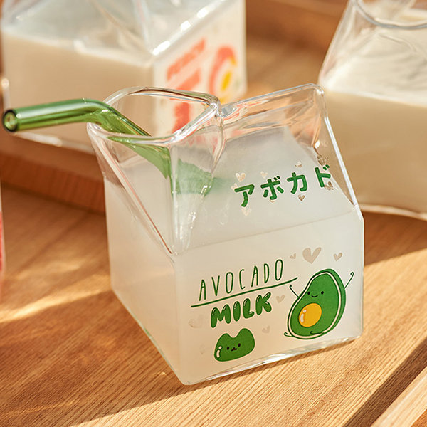 Creative Milk Carton Inspired Glass