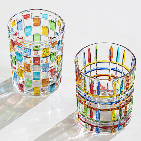 Bling Bling Water Cup - Mosaic Pattern - Colorful