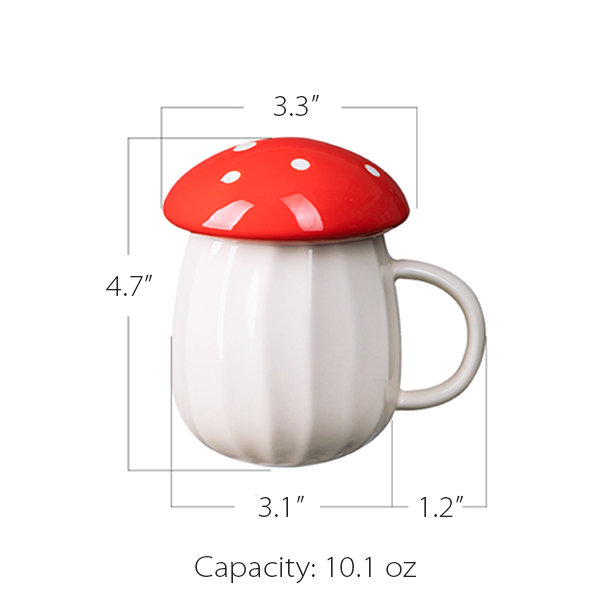 Spotted Red Lid Mushroom Mug