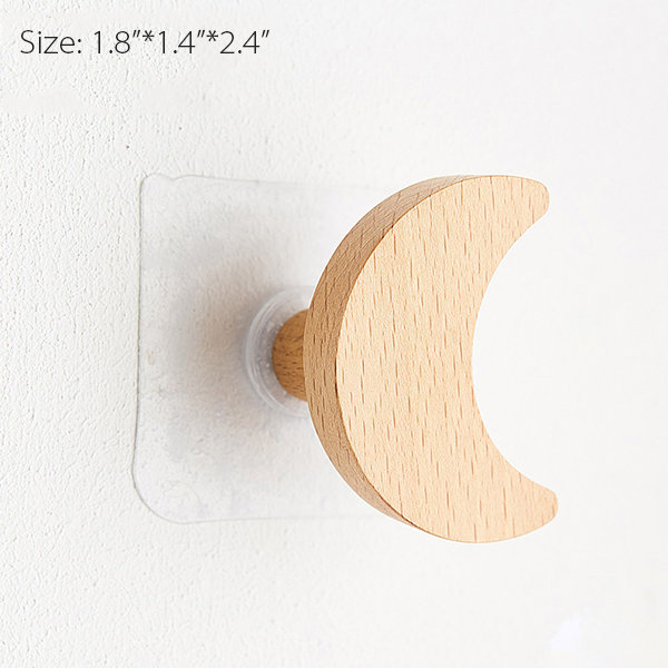 Adhesive Wooden Wall Hook from Apollo Box