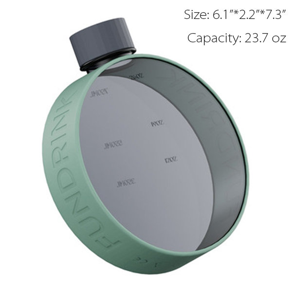 350/800/1500ml Creative Circular Water Bottle Portable Round Ring