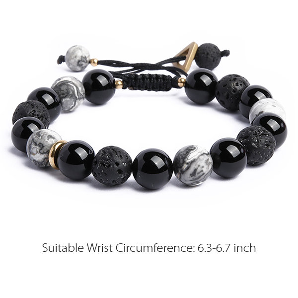 Stylish Black Agate Bracelet - ApolloBox