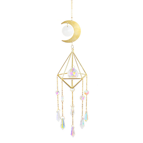 Sparkling Crystal Wind Chime - Metal - 3 Styles Available - ApolloBox